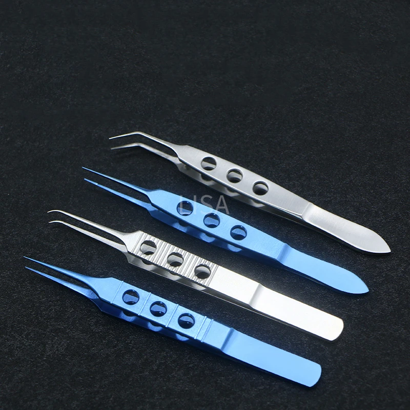 Microscopic Forceps For Removing Stitches Ophthalmic Tweezers Medical Stainless Steel Double Eyelid Surgical Tools Fine