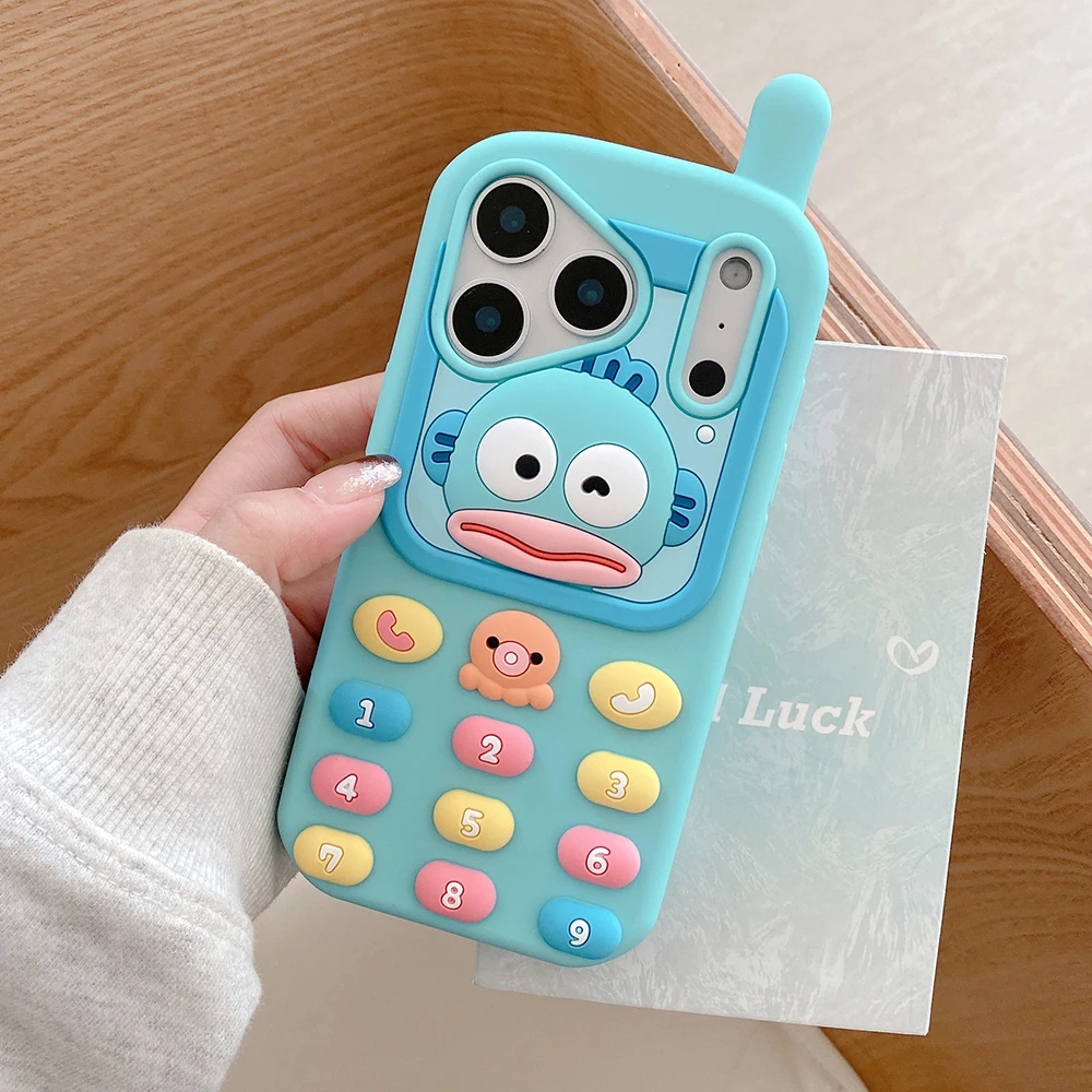 Funda Kawaii Fish a prueba de golpes para iPhone 17 16 16e 15 14 13 12 Pro Max Japón Ins divertida funda de silicona suave con dibujos de peces en 3D