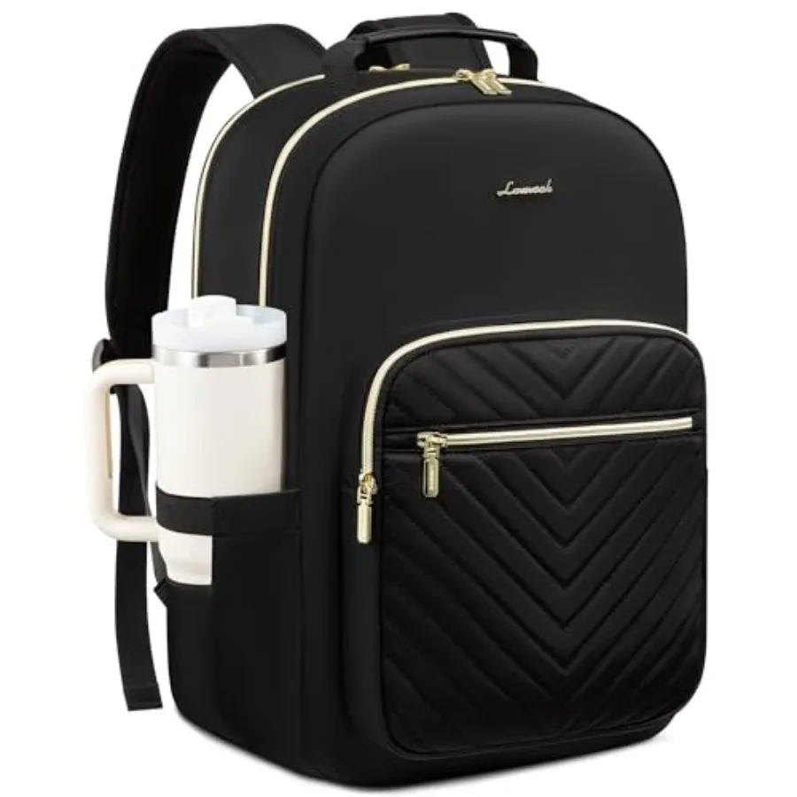 

Laptop Backpack for Women with Giant Tumbler Holder Designer Travel Backpack Laptop Bag College Backpack Quilted Work Nurse Tea