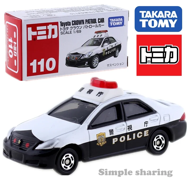 Takara Tomy Tomica No.110 Toyota Crown Patrol Police Car Scale 1/69 Kids Toys Motor Vehicle Diecast Metal Model Collectibles