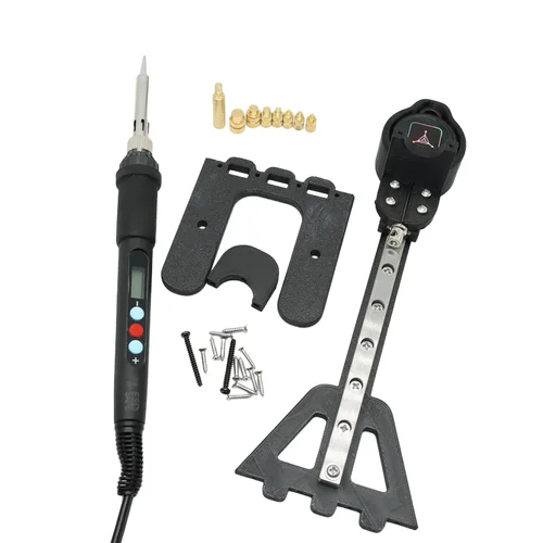 Imagen 2 del producto Juego de calor, tuerca de latón, inserto roscado, herramienta de impresión 3d, máquina de prensa de implantación Manual, tuercas de inserción de fusión en caliente M3, punta de pistola para soldar