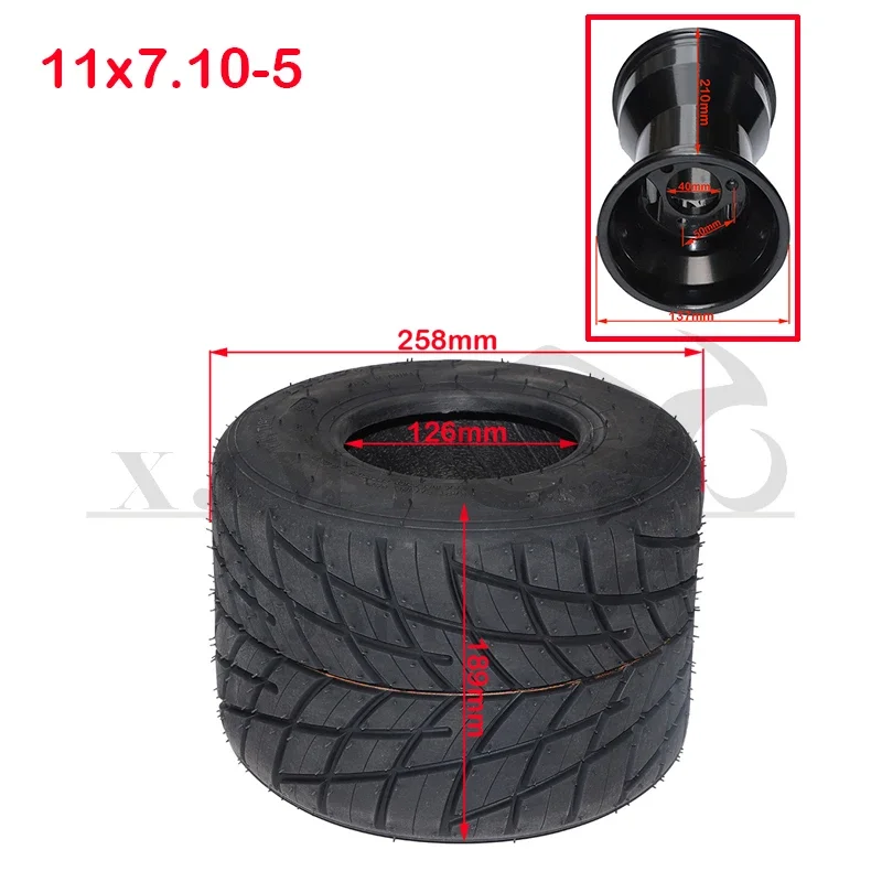 مجال تنافسي الذهاب الكارتينج الإطارات 10x4.50-5 11x7.10-5 بوصة المطر الإطارات فراغ الإطارات الانجراف الذهاب كارت الملحقات.