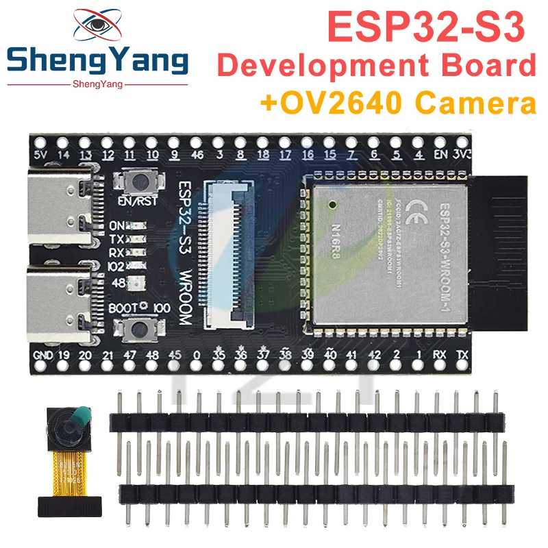 Imagem -04 - Tzt Cam Placa de Desenvolvimento Cam Wifi Módulo Bluetooth Câmera Ov2640 Wroom N16r8 Esp32-s3