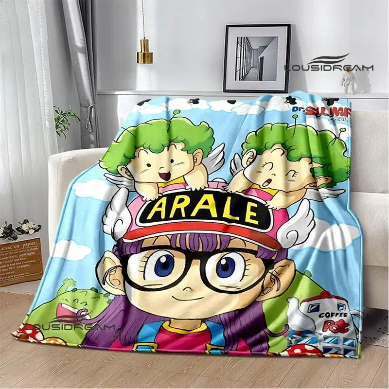 Doctor Slump cartoon printed blankets Flange Warm blanket soft and comfortable blanket picnic blankets bed linings birthday gift