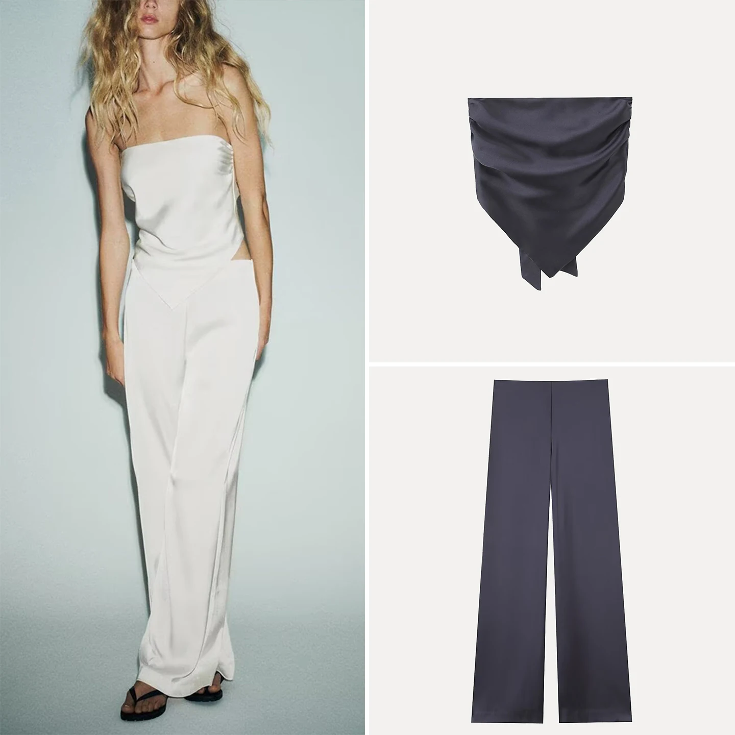 2025 Summer New Women's Sle Thin Scarf Top And Pants Set Long Sve ort Sve round Ne Pull over Faion Outfit Z