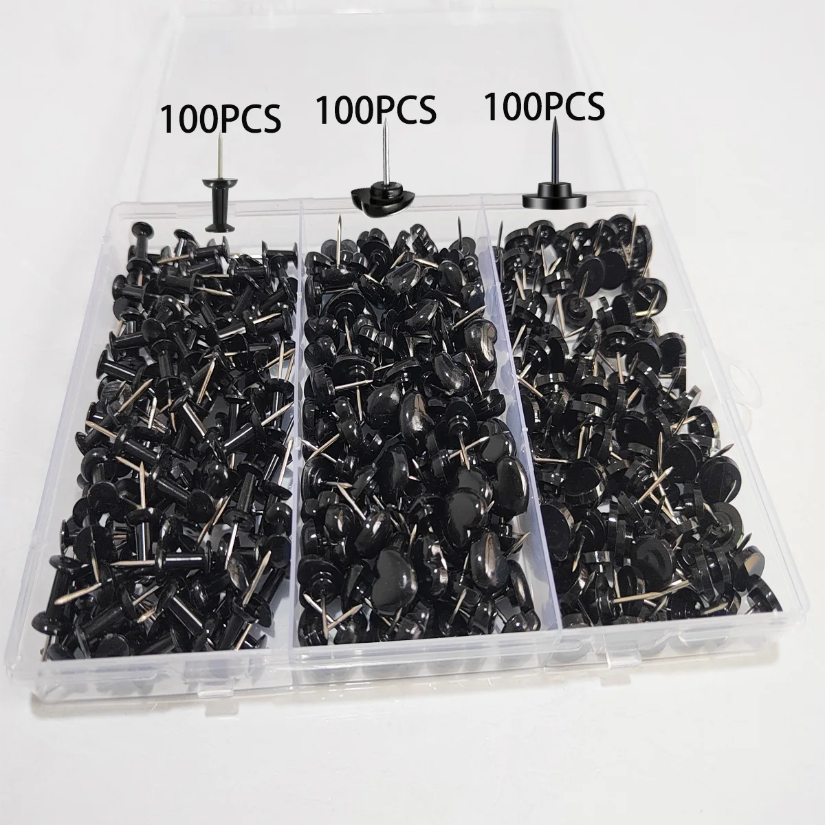 300 Stück Push-Pins-Set, Foto-Postkarten-Dekoration, Reißzwecken für Pinnwand, Zuhause, Wand, Büro, Schulbedarf, 3 Arten