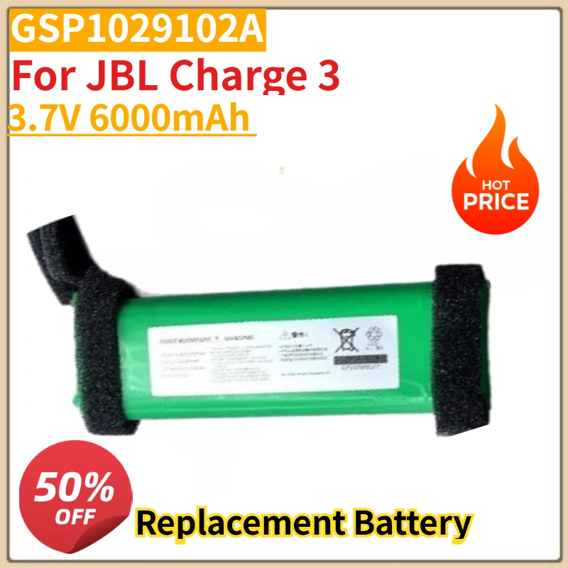 

New High Quality GSP1029102A 3.7V 6000mAh Bluetooth Speaker Battery For JBL Charge 3