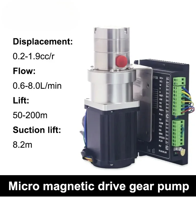 NS Series Mini Magnetic Drive Gear Pump High Viscosity High Pressure High Temperature Liquid Pump DC 24v 120W