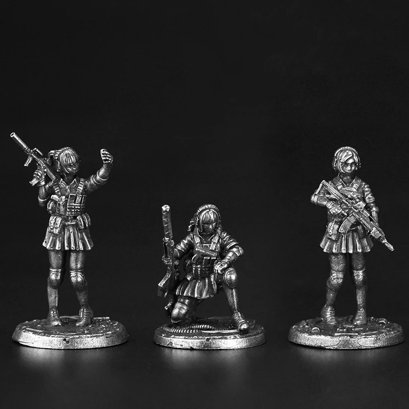 Sakura Little Team Member Soldier Figure Model Figurine Copper Sculpture Figurines Miniatures Mini Soldire Models