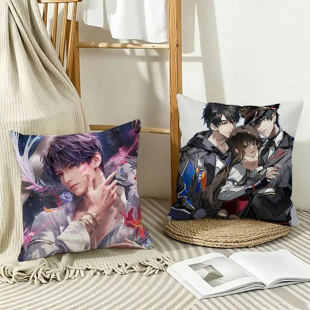 GAME L-Love and deepspace Pillow Case Pattern Printed Pillowcase For Living Room Sofa Cushion Cover