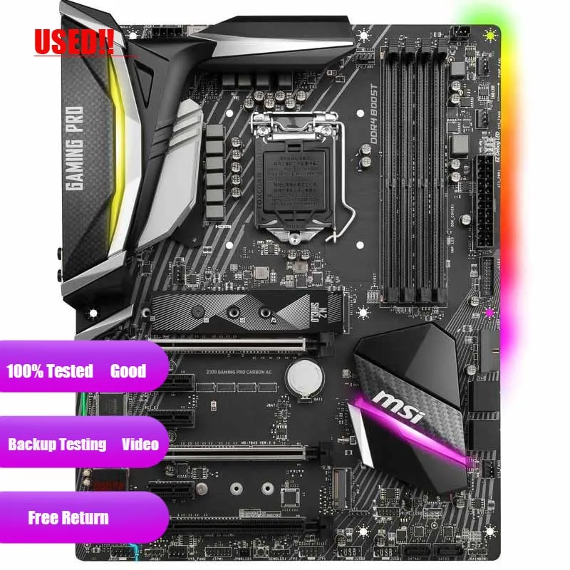 Imagem -02 - Gaming Placa-mãe Pro Carbono 64gb Lga 1151 Ddr4 Atx Mainboard Msi-z370