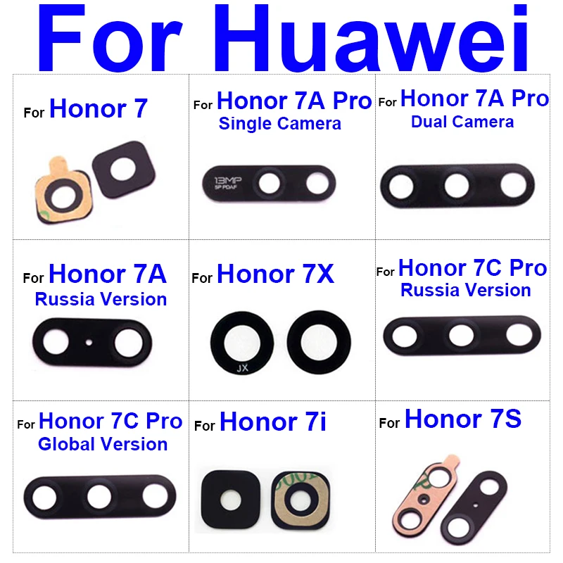 Back Camera Glass Lens For Huawei Honor Play 7 7S 7A 7C 7X 7A Pro 7C Pro 5.45