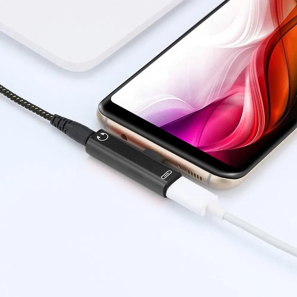 C 2 In 1 Earphone Adapter Headphone Adapter USB-C Charging Adapter Audio Headphone Adapter USB Type C Adapter Audio Adapter
