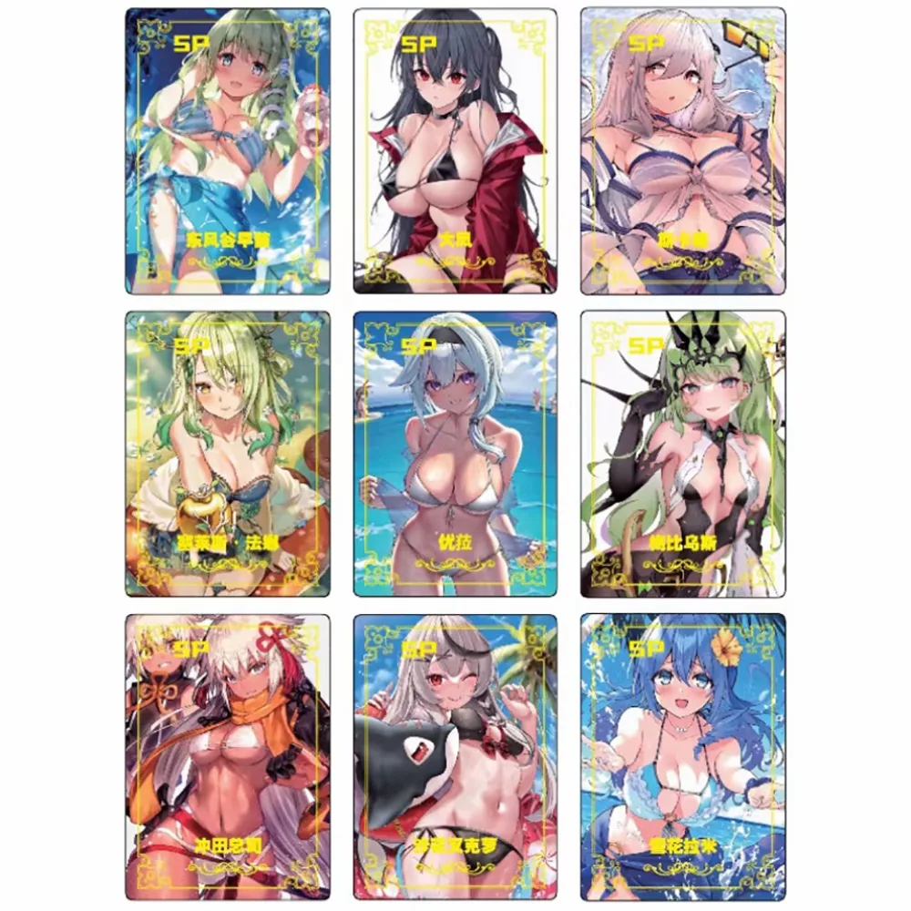 Era Anime Girl Goddess Story Collection Cards for Kid Yae Miko Kamado Nezuko Comic Game Character Airs of The States Cards Gifts