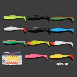 6Pcs/lot Easy Shiner Fishing Lures 80mm Floating water Jigging Soft Baits Fishing Wobblers Highly Flexible Silicone Bait
