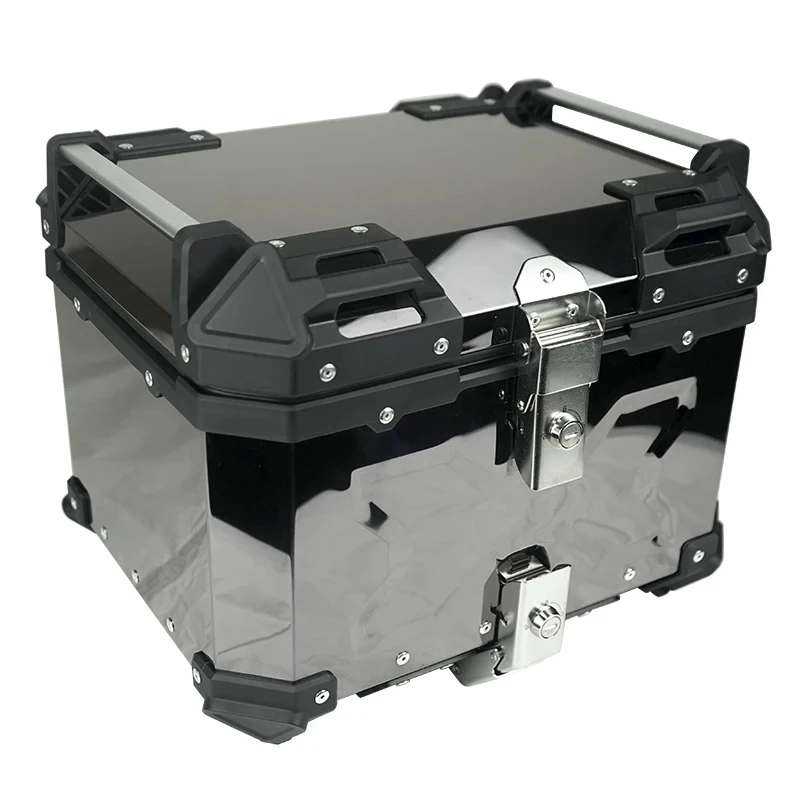 

Factory Hot Selling 45L Gray Coloul Bright Suace Large Capacity Motorcycle Aluminum Alloy Trunk