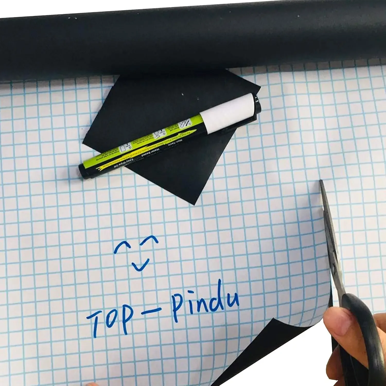 50cmx9m Chalkboard Contact Paper Roll Self Adhesive Black Chalk Board Wall Sticker Erasable Peel and Stick Blackboard Wallpaper