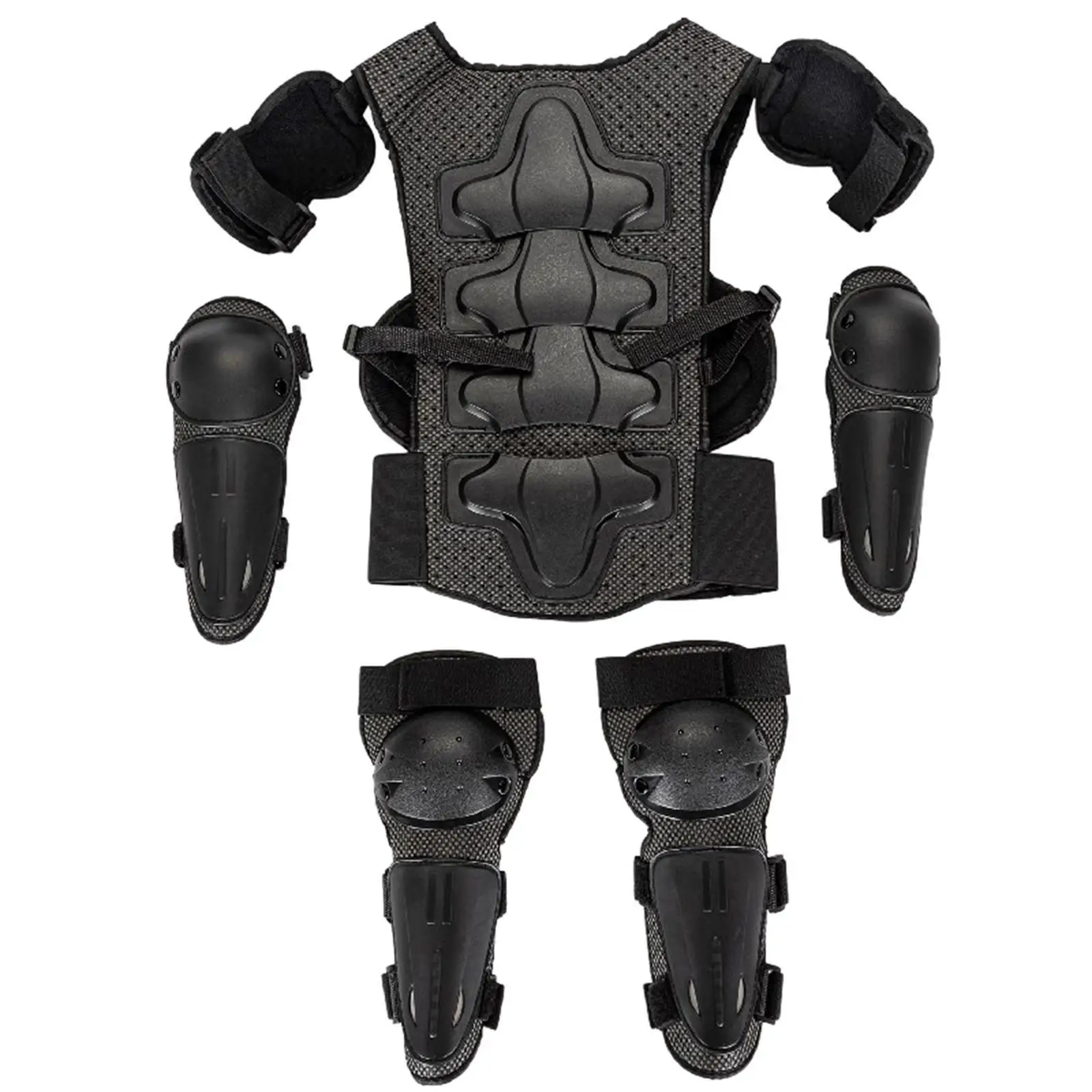 Kids Motorcycle Armor Suit Chest Back Protector Elbow Pads for Snowing