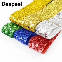 2/4/12Meters Deepeel 15/20/35mm Sequin Lace Trim Ribbon Clothing Decoration Strap Dance Dress Wedding DIY Sewing Craft Accessory