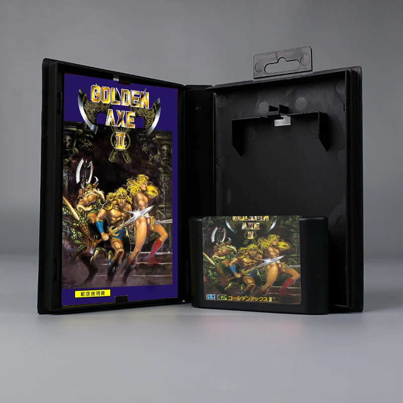 

Golden Axe II JAP cover 16bit MD game card with box with manual for Sega Genesis Megadrive console
