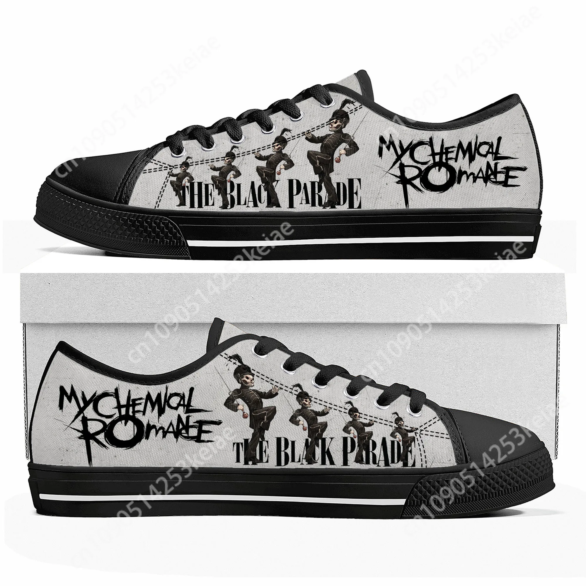 My Chemical Romance Rock Band Low Top High Quality Sneakers Mens Womens Teenager Canvas Sneaker Casual Couple Shoes Custom Shoe