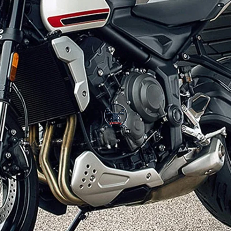 ل ترايدنت 660 ترايدنت ترايدنت 660 2021-2024 2023 دراجة نارية البطن عموم حامي انخفاض هيكل المحرك الحرس لوحة التزلج المفسد #3