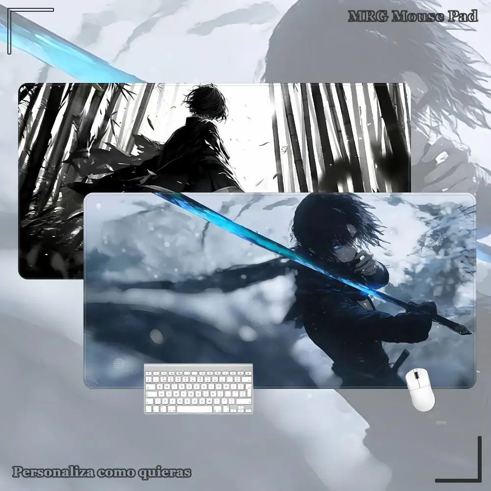 

Wandering swordsman Mouse mat XXL Computer desk mat Mouse Keyboard and mouse mat Keyboard mat Mousemat 90x40 Desk mat pad Pad