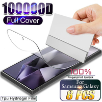 8P Hydrogel Film For Samsung Galaxy S25 S24 S23 S22 S21 S20 Plus Ultra FE Screen Protector Note 20 10 S10 A56 A55 A35 A54 A25 5G