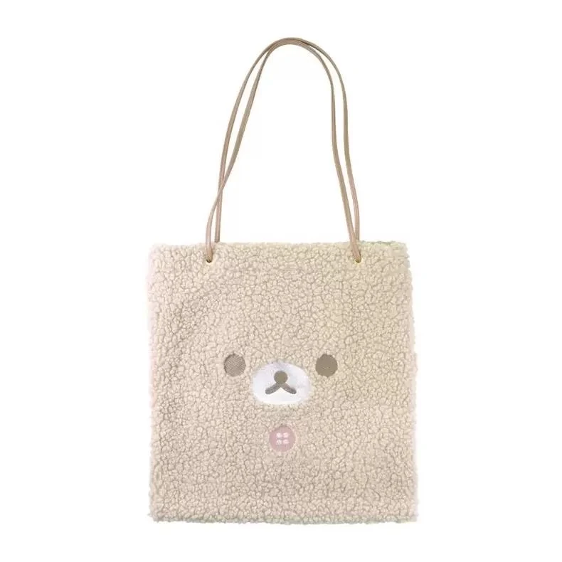 Rilakkuma Korilakkuma Plush Shoulder Bag Anime Bear Kawaii Cute Tote Bags for Women Ladies