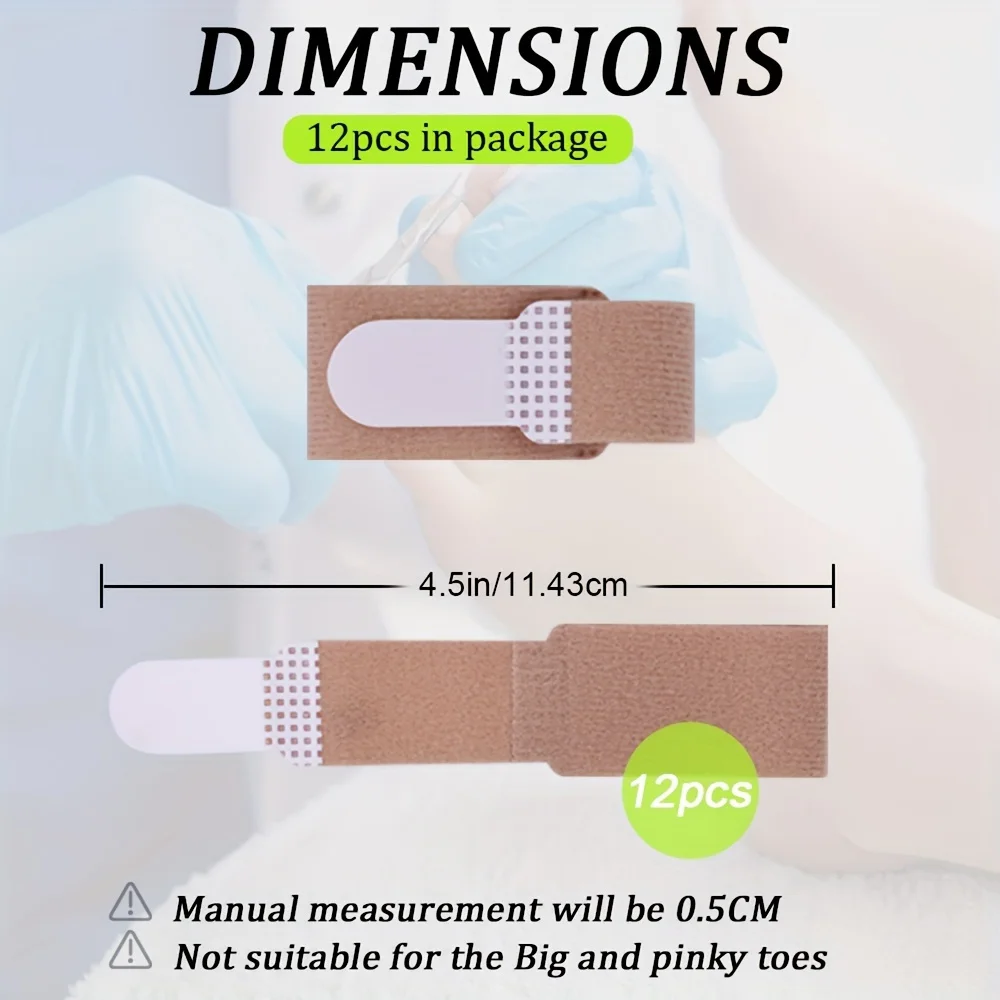 10 Pcs Hammer Toe Straightener Reusable Broken Buddy Wraps Toe Corrector Hammertoe Bandages Support Protection Splints Cushioned