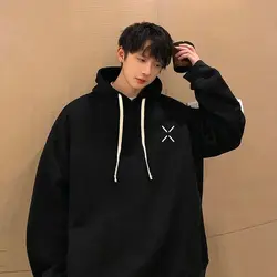 Men's Oversized Hoodie Off White Fashion Men's Print Over Size Hoodies with Hat 5XL Hoody for Men Casual Wear Male Sweatshirt