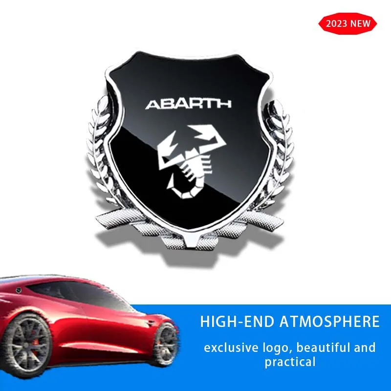 

Car Side Modification Sign Triangular Metal Sticke For Abarth 695 595 500 F595C Competizione 131 Spider PUNTO Car Accessories