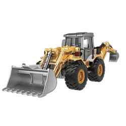 Diecast escavatore trattore cemento camion auto Bulldozer gru giocattolo modello all'ingrosso ragazzo regalo escavatore lega + plastica veicolo educazione