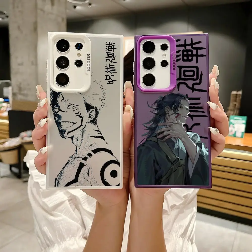 J-Jujutsu K-Kaisen Gojo Phone Case For Samsung Galaxy S25 Edge S24 S23 S22 S21 S20 Ultra Silicone Colorful Silver Phone Case