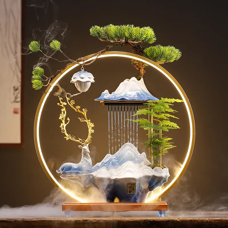 

Креативный увлажнитель воды Lucky, олень Шэнккай, орнамент, циркулирующая вода, вход, гостиная, офис, новоселье, подарки на открытие