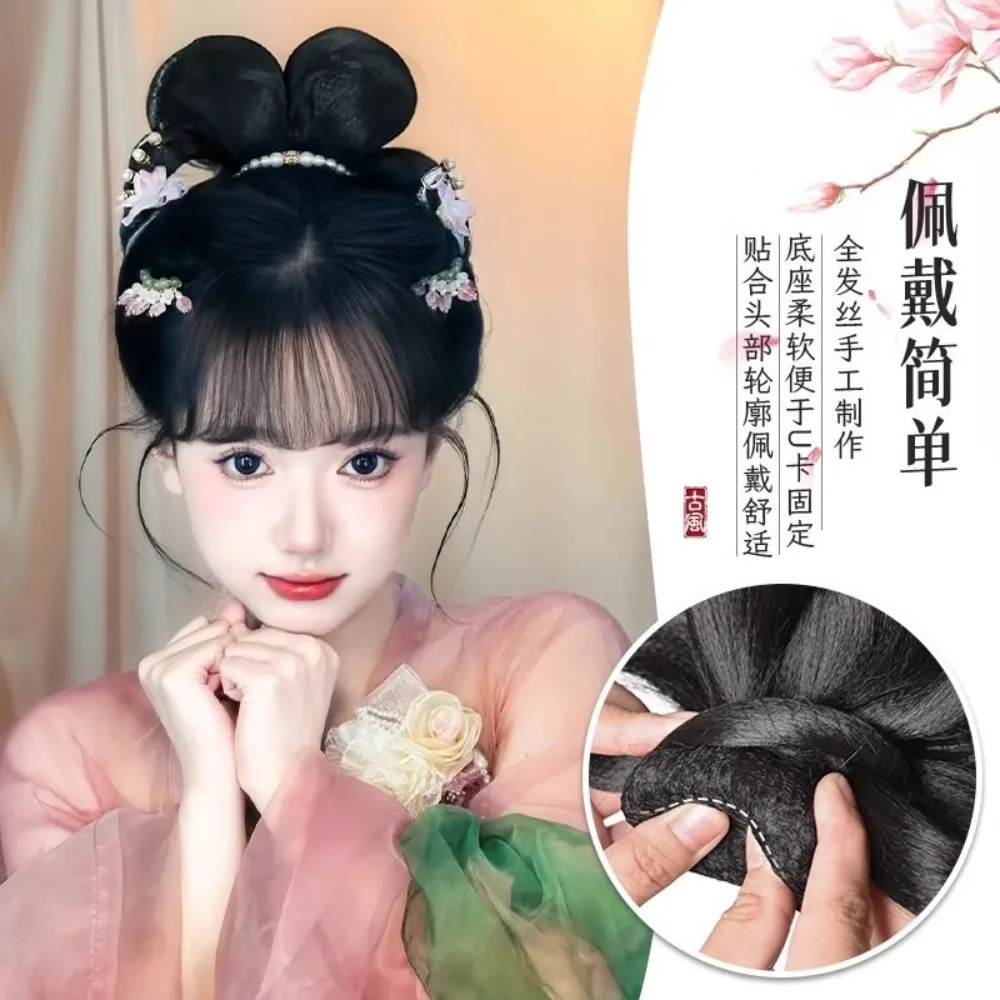 Hanfu-haarstukset - Kant-en-klare tang-stijl broodjesmaker ‌ ‌ Clip-in oude Chinese Hanfu kostuum haaraccessoires