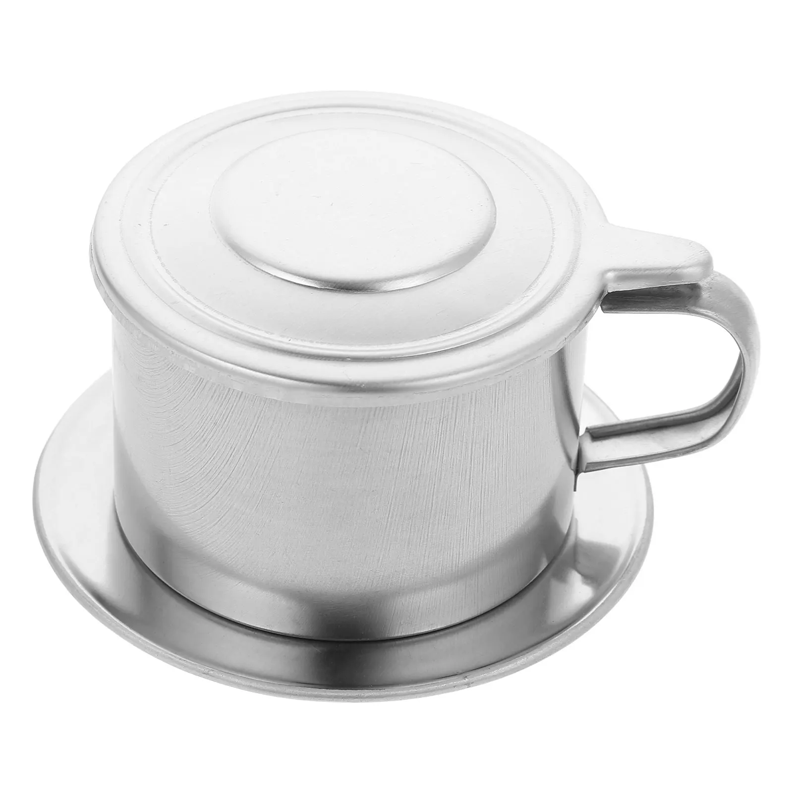 

Vietnamese Coffee Pot Home Filter Reusable Maker with Handle Lids Drip Dripper Brewer