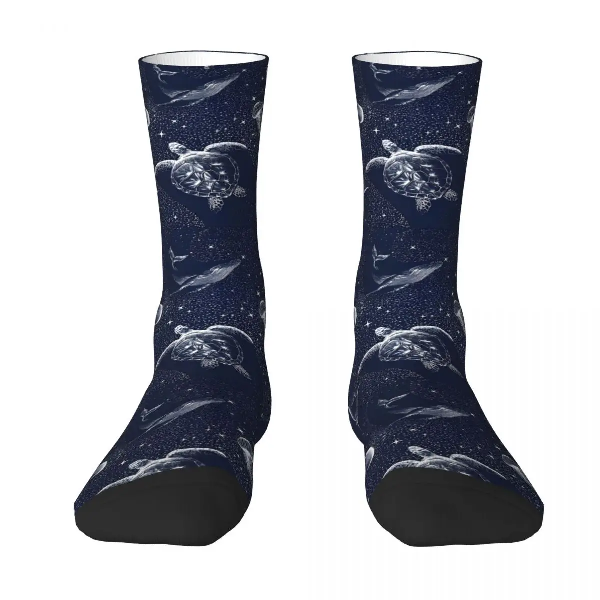 Funny Men's Socks Cosmic Ocean Vintage Hip Hop Casual Crew Sock Gift Pattern Printed