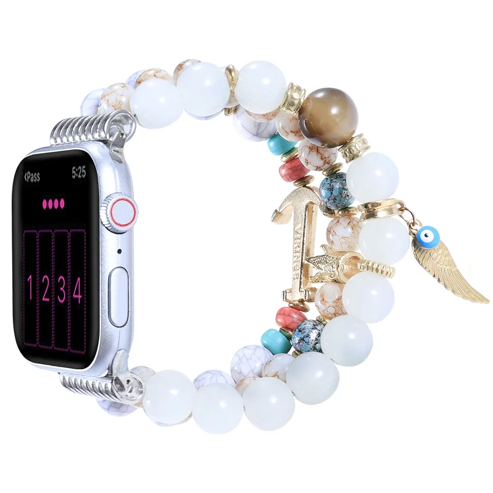 Jewelry Bracelet Strap For Apple watch 45mm 44mm 42mm 46mm 41mm Women Exquisite Wristband iWatch series 10 9 8 7 6 5 4 SE Correa