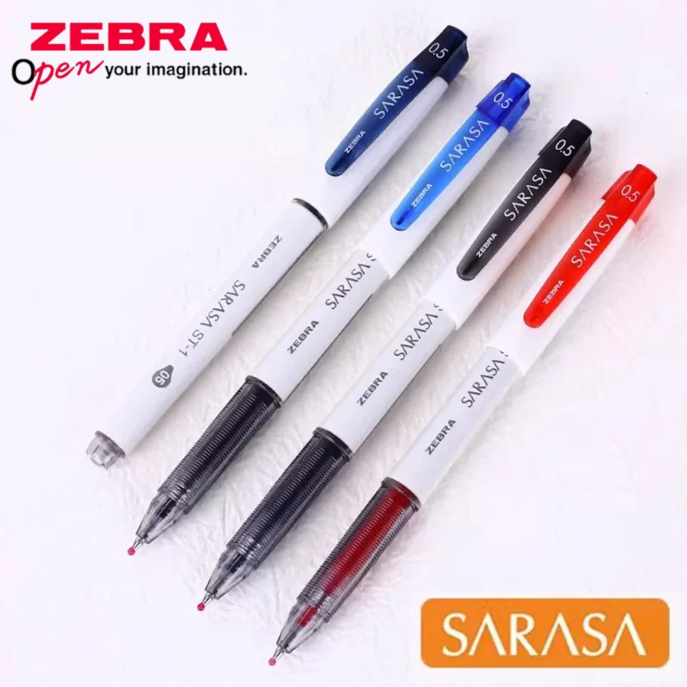 4pcs Japan ZEBRA SARASA Gel Pens JJZ58 Large Capacity Colored Pen Hat Bullet Ballpoint Pen 0.5mm Art Stationery School Supplies