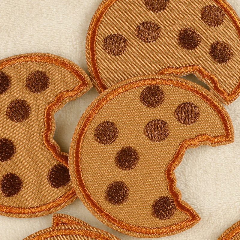 10 Stück Kekse, niedliche Aufnäher für Kleidung, zum Aufbügeln, für Kinder, zum Aufbügeln auf bestickte Jacken, Aufkleber, Stoffe, DIY, zum Aufnähen, thermisch – Detail 3