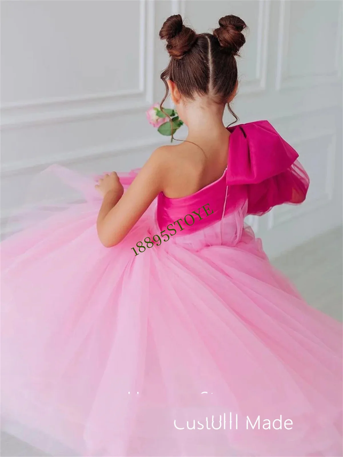 Robes d'anniversaire mignonnes pour bébés filles, robe de demoiselle d'honneur de mariage, une initiée fibrBig Bow, abonnés au document, tulle doux, ligne A