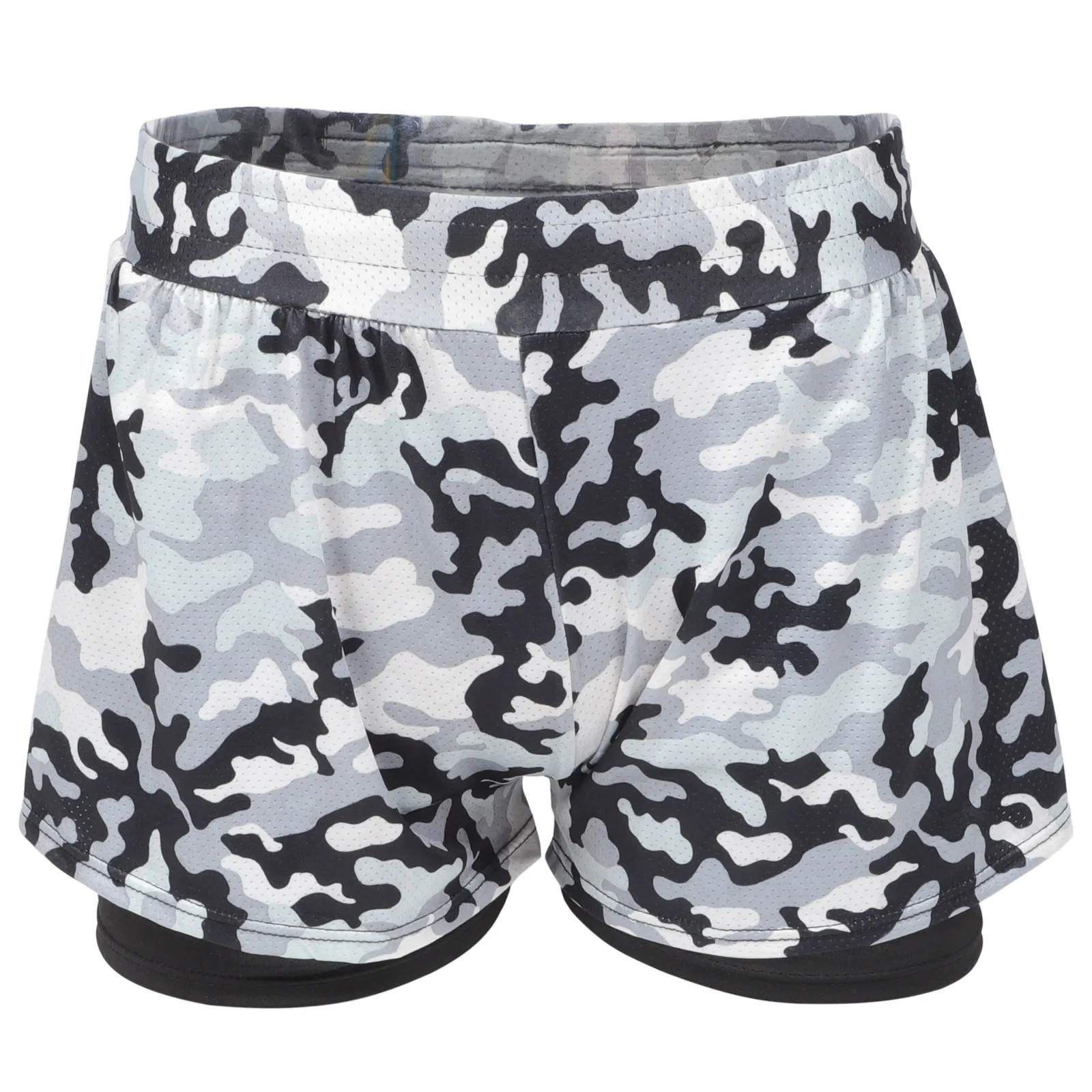 

Double Layer Swim Trunks Men Quick Dry Beach Shorts Lined Swimming Pants For Surfing Workout Pool Mens Board Shorts