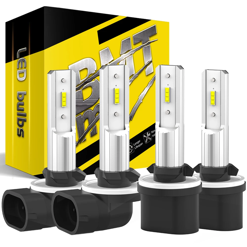 

BMTxms 2Pcs 881 H27 LED Fog Light Bulbs Canbus Yellow White Car H27W/2 880 H27W/1 Fog Driving Lamp DRL Waterproof Super Bright