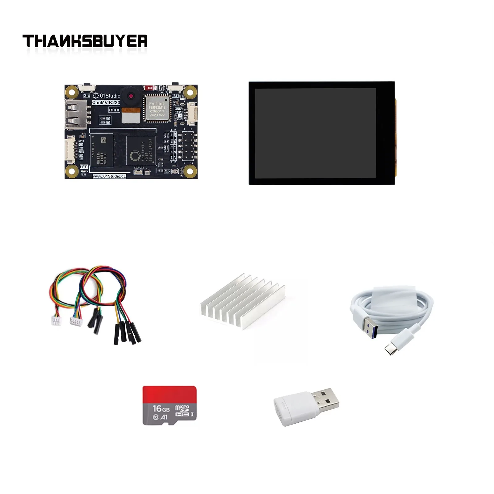 

CanMV K230 Mini AI Development Board Camera Visual Recognition Module 6TOPS 2GB RAM with 2.4-inch MIPI Touch LCD