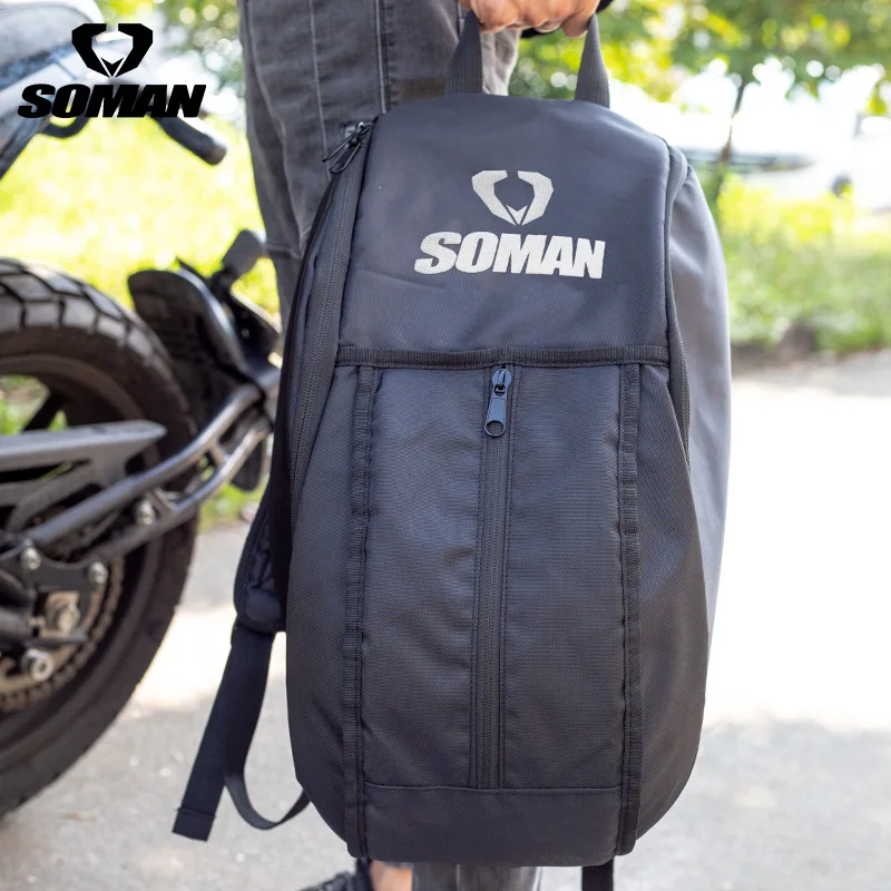 SOMAN Cycling Backpack Splash Proof Motorcycle Helmet Bag All Season Motorcycle Bag TKB-02 Suitable for Men and Women