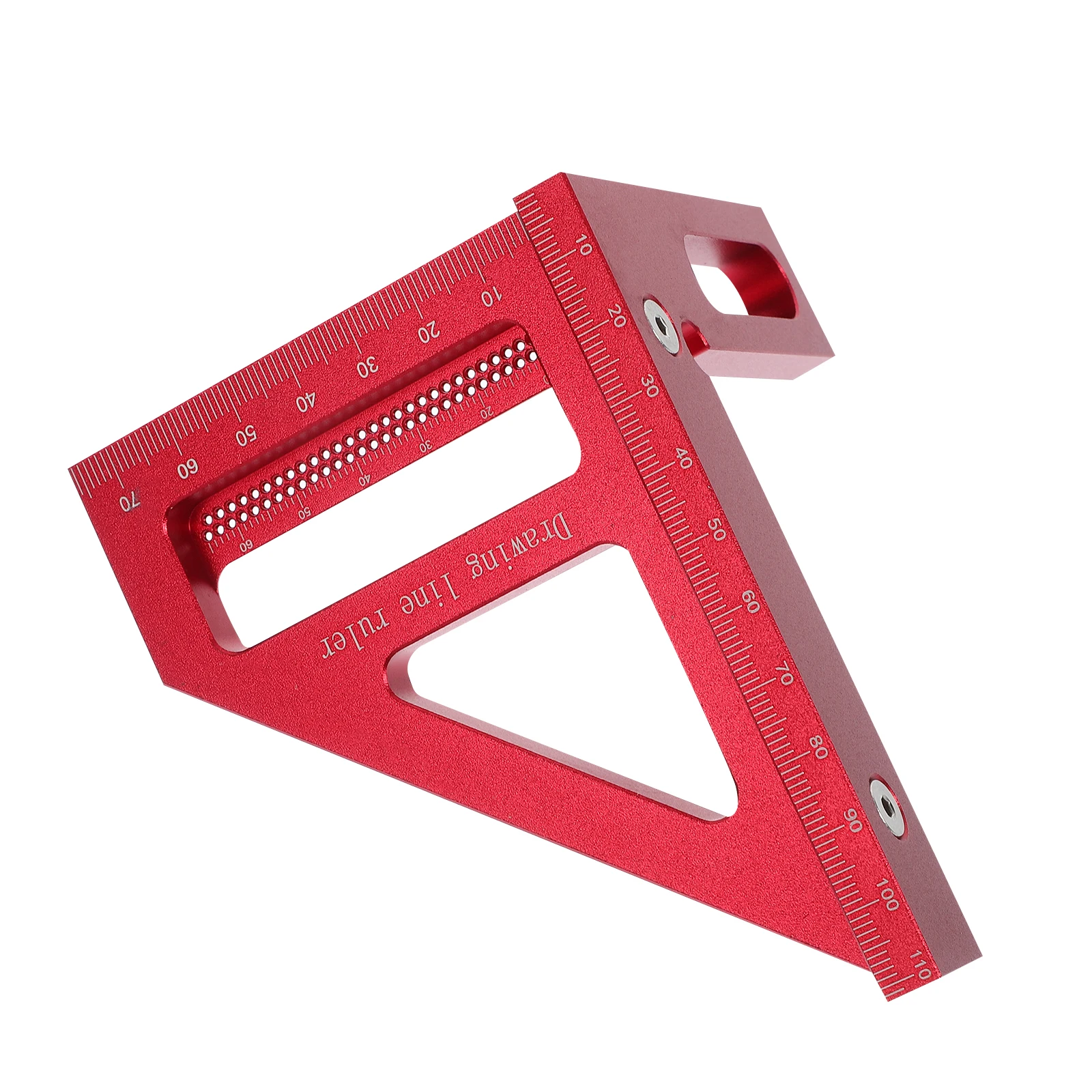 

Aluminum Ruler Square Tool for Woodworking Right Angle Triangle Drawing Measuring Instruments Red 12 Inch Precision Angle Tools