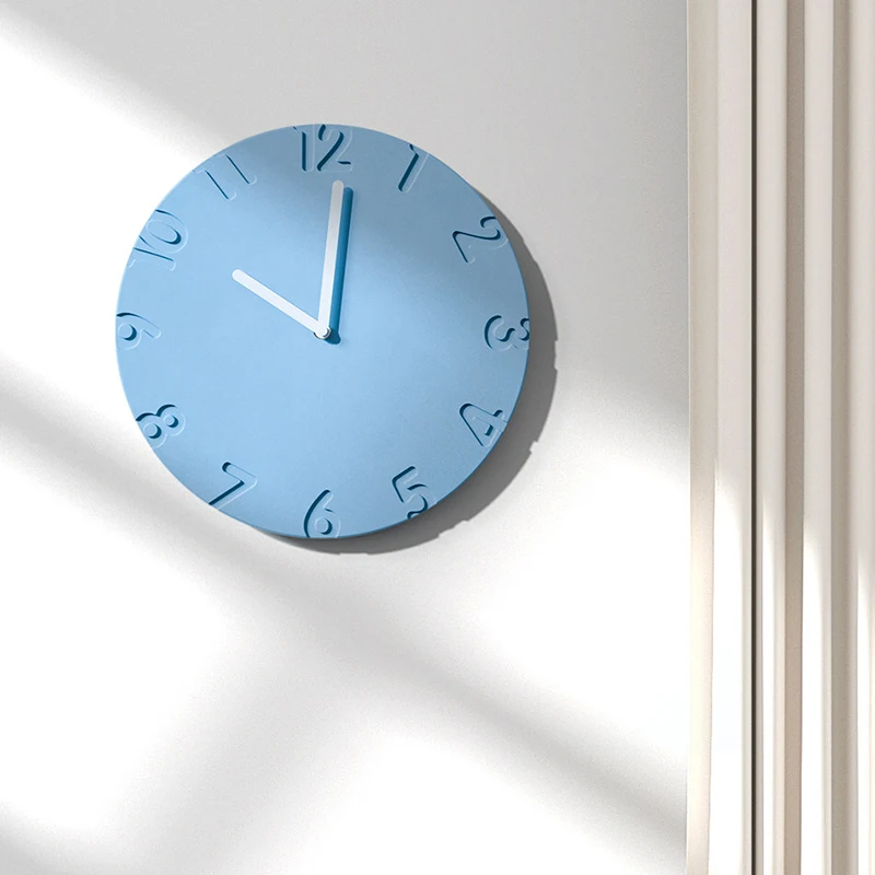 Korean Minimalist Clock Wall Simple Round Creative Silent Design Aesthetic Wall Clocks Modern Interior Wanduhr Home Decoration