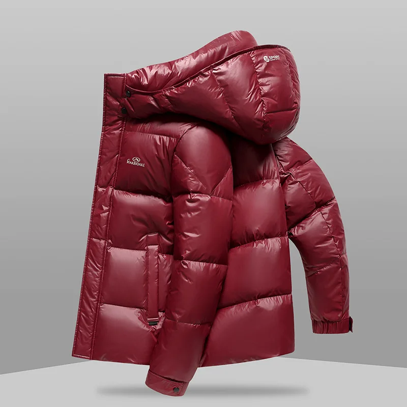 Down jacket men's winter new men's casual fashion take-off hat down jacket 90% duck down warm jacket