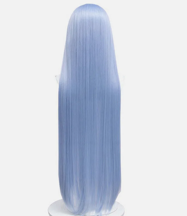 Akame ga Kill! Esdeath Cosplay Wigs 100cm Long Straight Blue Synthetic Hair